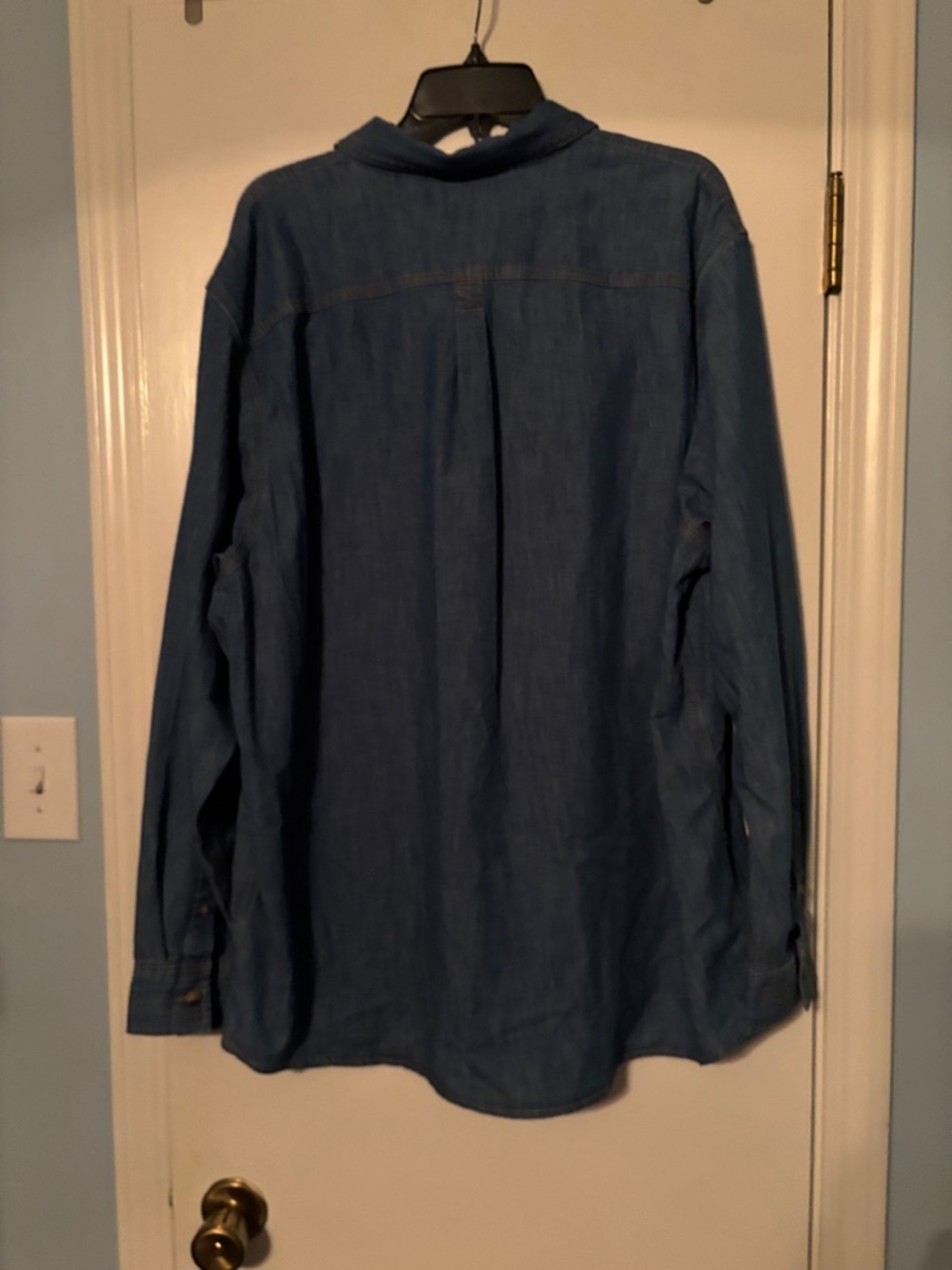 Wrangler Classic Denim Button-Down Shirt - Medium Blue men’s xl - Picture 5 of 7